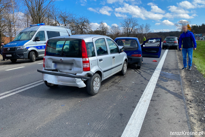 Kolizja czterech samochodów na DK28 Kolizja czterech samochodów na DK28