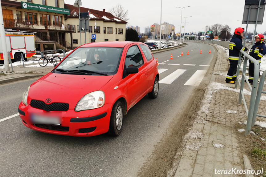 Potrącenie rowerzystki na Bieszczadzkiej w Krośnie Potrącenie rowerzystki na Bieszczadzkiej w Krośnie