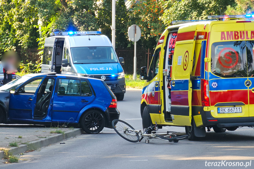Potrącenie rowerzysty na przejściu dla pieszych Potrącenie rowerzysty na przejściu dla pieszych