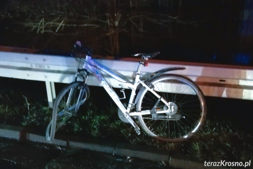 Potrącenie rowerzysty w Iskrzyni Potrącenie rowerzysty w Iskrzyni