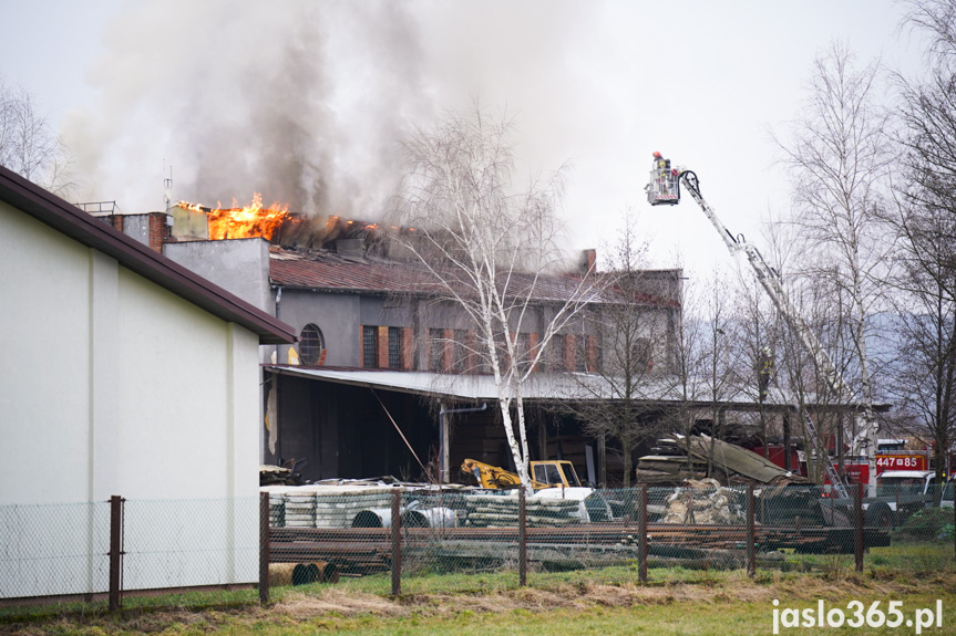 Pożar hali w Roztokach Pożar hali w Roztokach