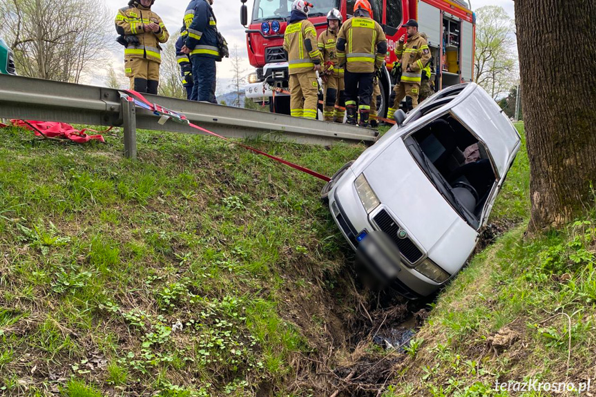 Stracił panowanie nad pojazdem i wjechał do rowu Stracił panowanie nad pojazdem i wjechał do rowu