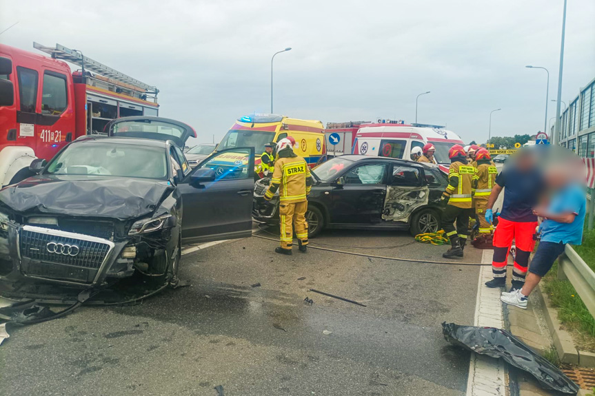 Wypadek na obwodnicy Brzozowa Wypadek na obwodnicy Brzozowa