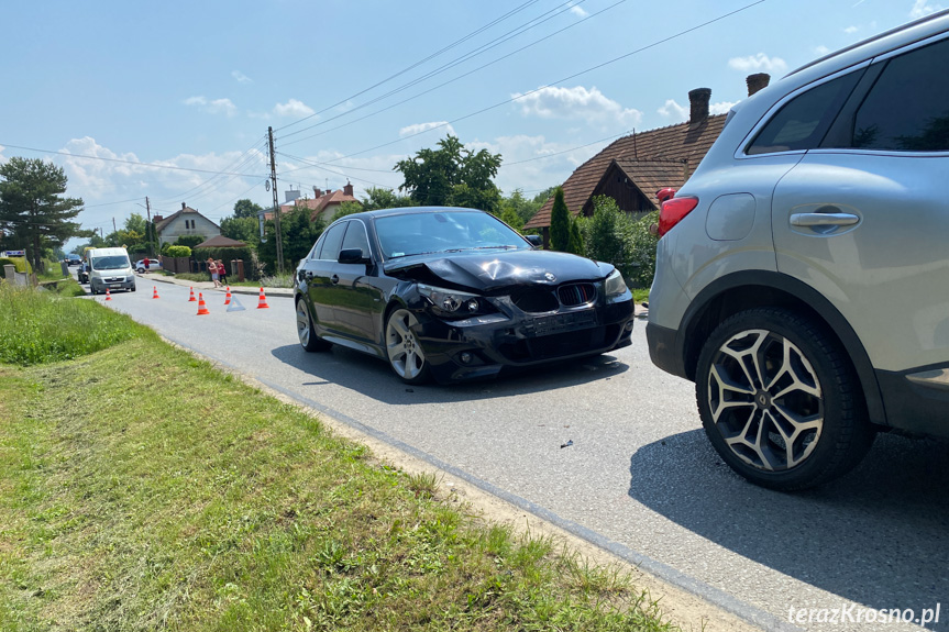Zderzenie BMW z renault w Łężanach Zderzenie BMW z renault w Łężanach
