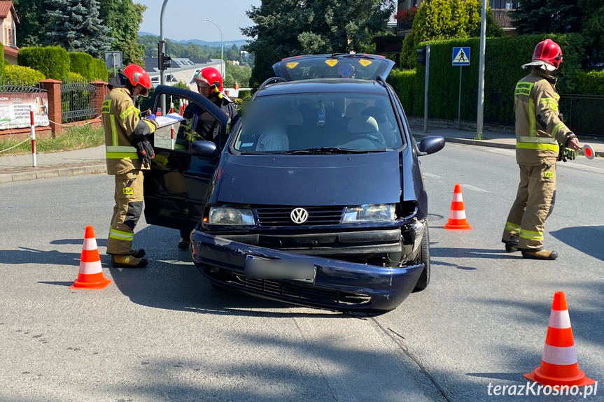 Zderzenie dwóch samochodów w Krośnie Zderzenie dwóch samochodów w Krośnie