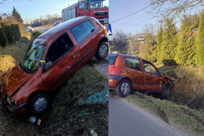 Zderzenie dwóch samochodów w Świerchowej Zderzenie dwóch samochodów w Świerchowej