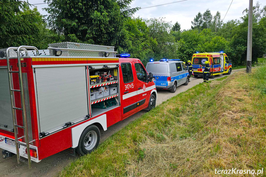 Zręcin. Ciężko poparzony mężczyzna Zręcin. Ciężko poparzony mężczyzna