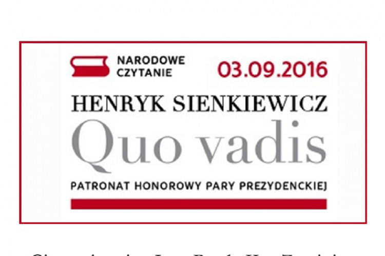 Gimnazjum w Zręcinie zaprasza na Narodowe Czytanie Quo vadis Gimnazjum w Zręcinie zaprasza na Narodowe Czytanie Quo vadis