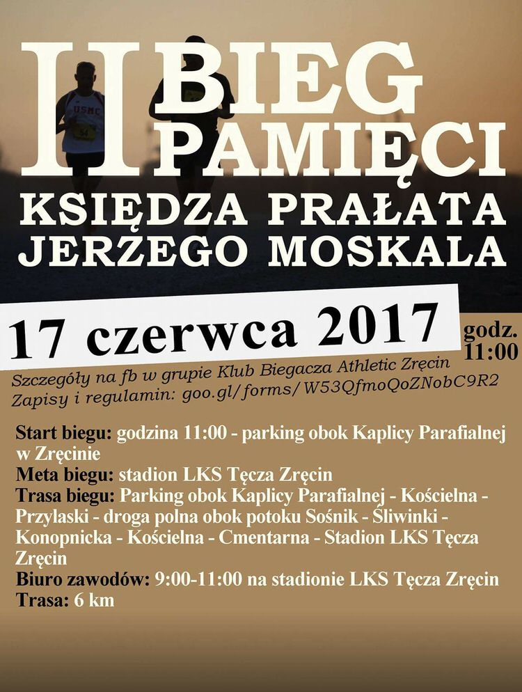 II Bieg Pamięci ks. prałata Jerzego Moskala - trwają zapisy II Bieg Pamięci ks. prałata Jerzego Moskala - trwają zapisy