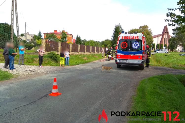 Leśniówka. Wjechała autem do rowu Leśniówka. Wjechała autem do rowu