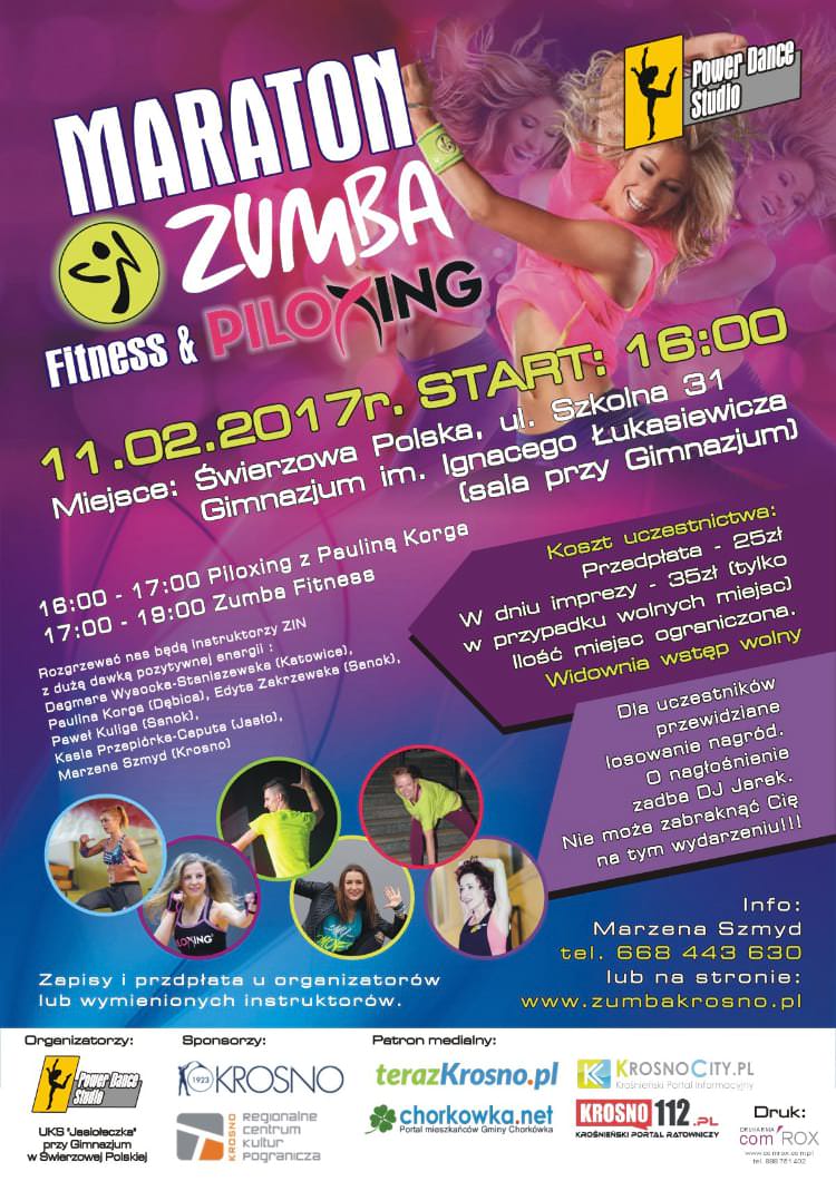 Maraton Zumba Fitness & Piloxing - zaproszenie Maraton Zumba Fitness & Piloxing - zaproszenie
