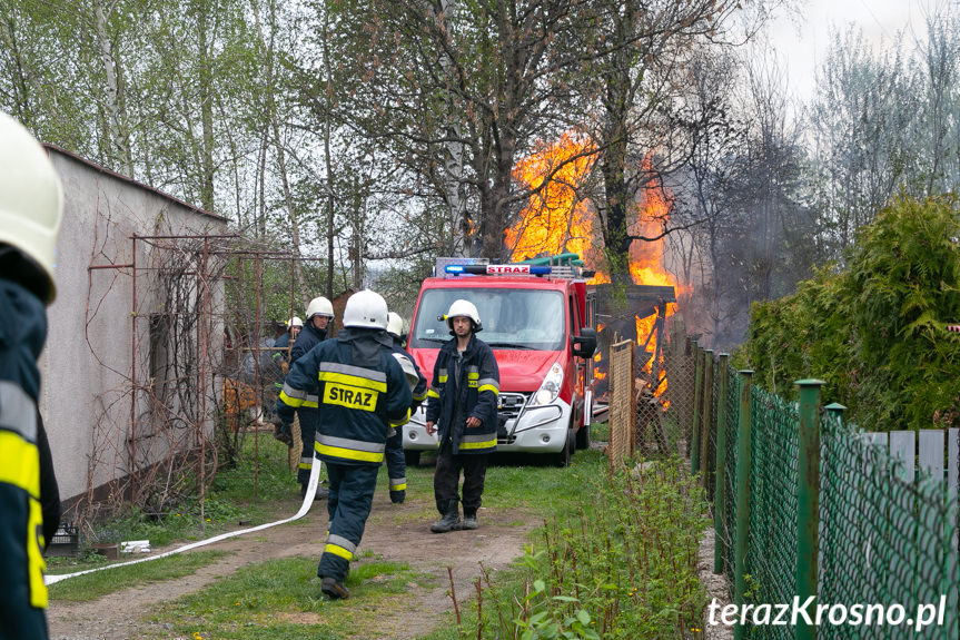 Pożar drewutni w Chorkówce Pożar drewutni w Chorkówce
