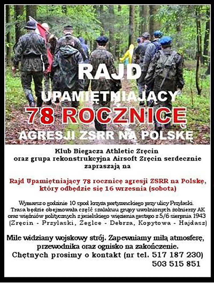 Rajd upamiętniający 78. Rocznicę agresji ZSRR na Polskę Rajd upamiętniający 78. Rocznicę agresji ZSRR na Polskę