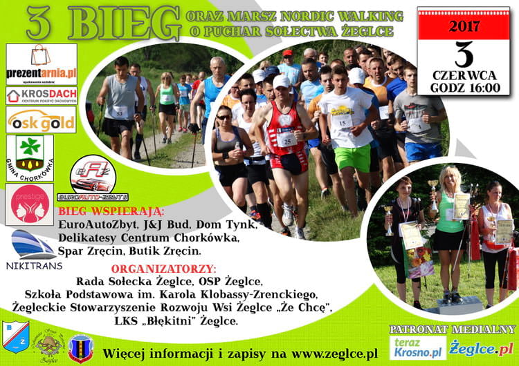 Ruszyły zapisy do III Biegu i Marszu Nordic Walking o Puchar Sołectwa Żeglce Ruszyły zapisy do III Biegu i Marszu Nordic Walking o Puchar Sołectwa Żeglce