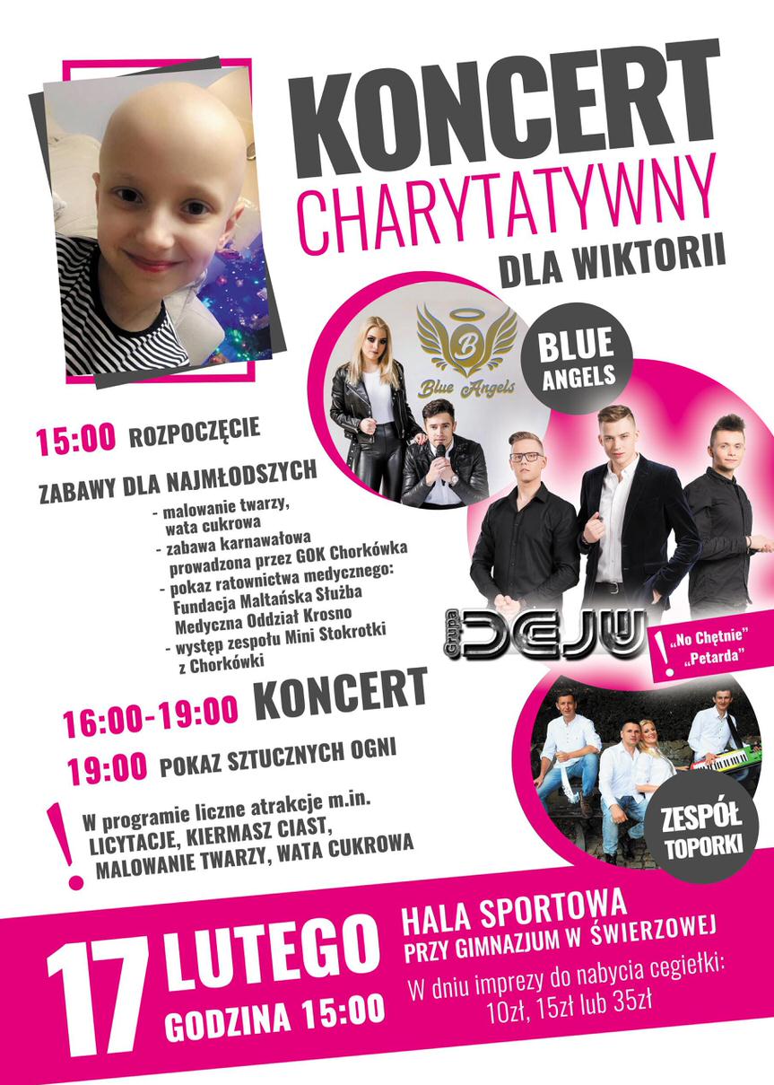 W niedzielę koncert charytatywny dla Wiktorii W niedzielę koncert charytatywny dla Wiktorii