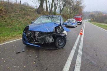 Domaradz. Zderzenie dwóch samochodów