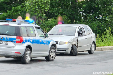 Kolizja samochodów w Chorkówce