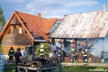 Pożar budynków w Żeglcach