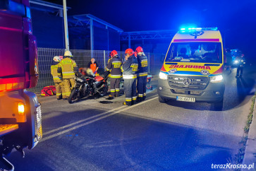 Wypadek motocyklisty w Szczepańcowej