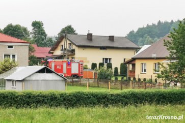 Pożar w domu w Leśniówce