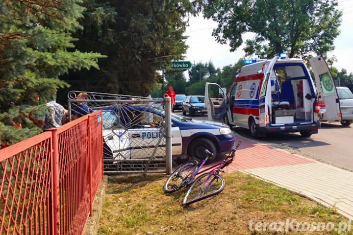Potrącenie rowerzysty w Zręcinie Potrącenie rowerzysty w Zręcinie