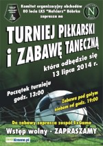 Turniej piłkarski i zabawa taneczna - zaproszenie Turniej piłkarski i zabawa taneczna - zaproszenie