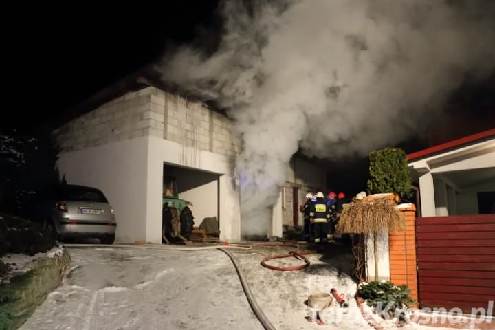 Pożar garażu w Żeglcach