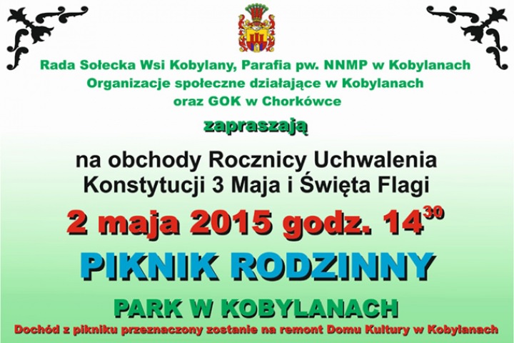 Piknik Rodzinny w Kobylanach - zaproszenie Piknik Rodzinny w Kobylanach - zaproszenie