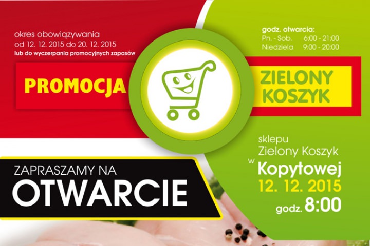 W sobotę otwarcie sklepu Zielony Koszyk w Kopytowej W sobotę otwarcie sklepu Zielony Koszyk w Kopytowej