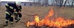 Pożar suchych traw w Szczepańcowej